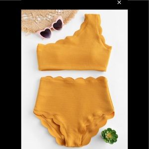 Zaful high-waisted, one-shoulder bikini XL